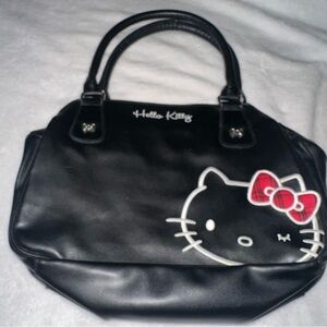 Hello Kitty Black Tote with Red Bow Accent